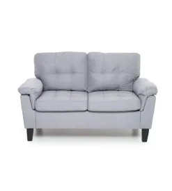 Divano "denver" 2 posti tessuto grigio, 145x95x78 cm Hot