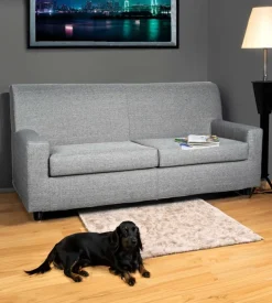 Divano "ester" 3 posti in tessuto grigio scuro, 187x80x85 cm Best