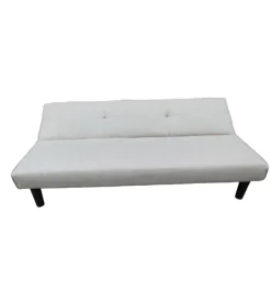 Divani-Divano letto 3 posti "astrid" in tessuto tortora, 168x74x78 cm