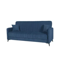 BellaHome Divano letto "libra" 3 posti dark blue 211x92x98 cm Clearance
