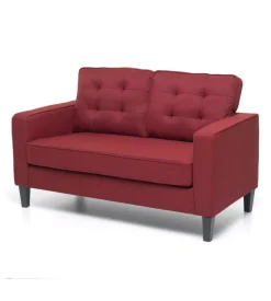 Divano "river" 2 posti rosso, 145x78x95 cm Discount
