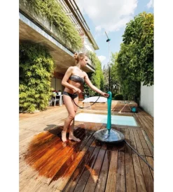 G.F. Doccia solare sunny style premium con acqua calda da esterno - azzurra Online