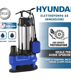 Hyundai Elettropompa ad immersione "35620" con girante trituratore, 1100 w Best
