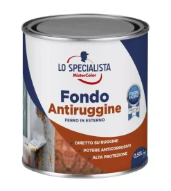 Antiruggine-Fondo antiruggine solvente 0,5 lt. grigio