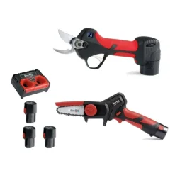 Blue Bird Kit forbice "ps 23-25faster" e potatore "cs 22-04" con 3 batterie 12,6v 2,5ah