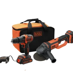 Black+Decker Kit trapano avvitatore e smerigliatrice black & decker con batterie al litio. Discount