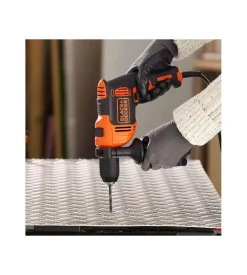 Black+Decker Trapani E Avvitatori-Kit valigetta trapano a percussione elettrico "beh710k" 710 w