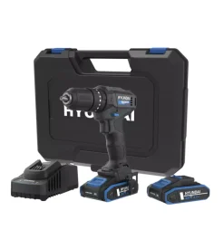 Hyundai Kit valigetta trapano a percussione a batteria 50 nm 2 batterie 20v 2ah e caricabatterie - cod. 25874 New