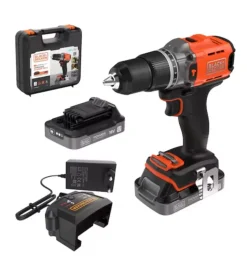 Black+Decker Kit valigetta trapano avvitatore a percussione a batteria "bcd383d2xk-qw" 2 batterie 18v Online