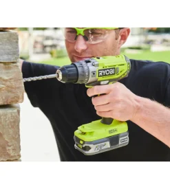 Ryobi Kit valigetta trapano avvitatore a percussione a batteria "r18pd2-120b" 18v 2ah e caricabatterie Outlet