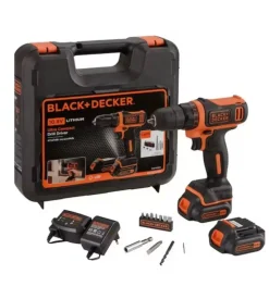 Black+Decker Kit valigetta trapano avvitatore a batteria "bdcdd12kb-qw" 2 batterie 10,8v 1,5ah Outlet