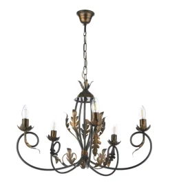 Onli Lampadario 5 luci "gretel" bronzo e14