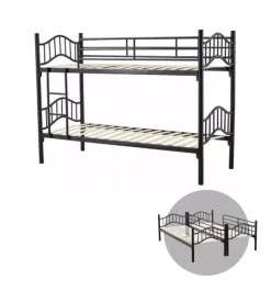 BellaHome Letto a castello "berna"  scomponibile in 2 letti singoli in ferro nero 203x83x145,5 cm Sale