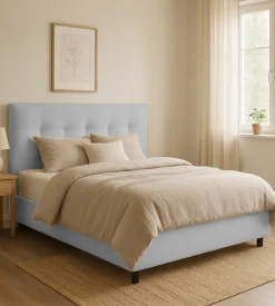 Letto matrimoniale contenitore "easy" perla 160x190 cm Discount