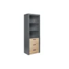 Libreria 3 ripiani e 3 cassetti grigio e quercia, 68,6x41,6x190 cm Outlet