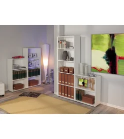 Libreria 5 ripiani laminato bianco, 60x180x30 cm Outlet