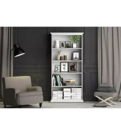 Libreria "paris" bianca con 4 ripiani, 96x36x200 cm Sale