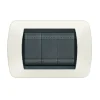 Living int placca 3p plastica bianco satinato - bticino.