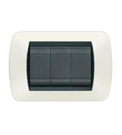 Living int placca 3p plastica bianco satinato - bticino.