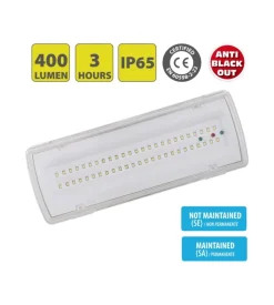 Velamp Luce di emergenza da parete - stenny - 400 lumen - ip65 Clearance