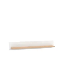 BellaHome Mensola "vigo" bianco e quercia, 146x19,5x24 cm Clearance