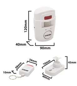 Velamp Mini allarme velam con rilevatore di presenza e 2 telecamere New