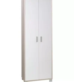 Sarmog Mobili Multiuso-Mobile 2 ante olmo e bianco, 63x183x34 cm