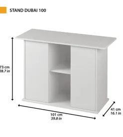 Ferplast Acquariologia-Mobile in legno per acquario - stand bubai 100 nero, 101 x 41 x h 73 cm -