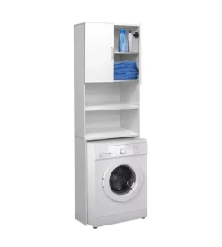 Mobile  lavatrice salvaspazio "wash" colore bianco, 64x24x190 cm New
