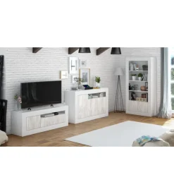 Mobile porta tv "baltik", 53x139x42cm, bianco Discount