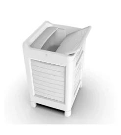 Bama Mobiletti Multiuso-Mobiletto lavatoio "artù" in polipropilene bianco 60x51x89 cm