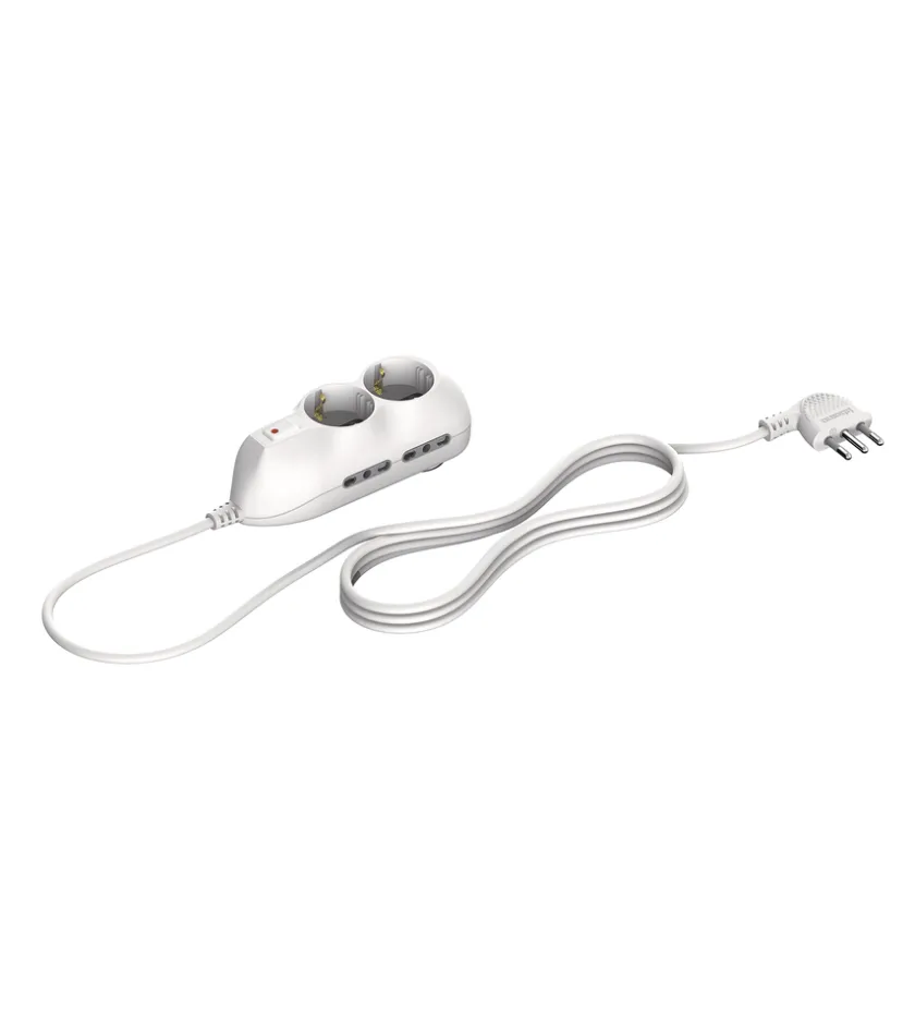 Bticino Multipresa 6 pr. 2p+t 10/16a con cavo bianco - . Sale