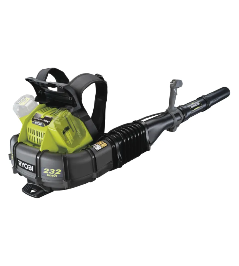 Outlet Giardino-Outlet - usato per prova- soffiatore a zaino a batteria con motore brushless ryobi "ry36bpxa-0" solo corpo macchina 36v