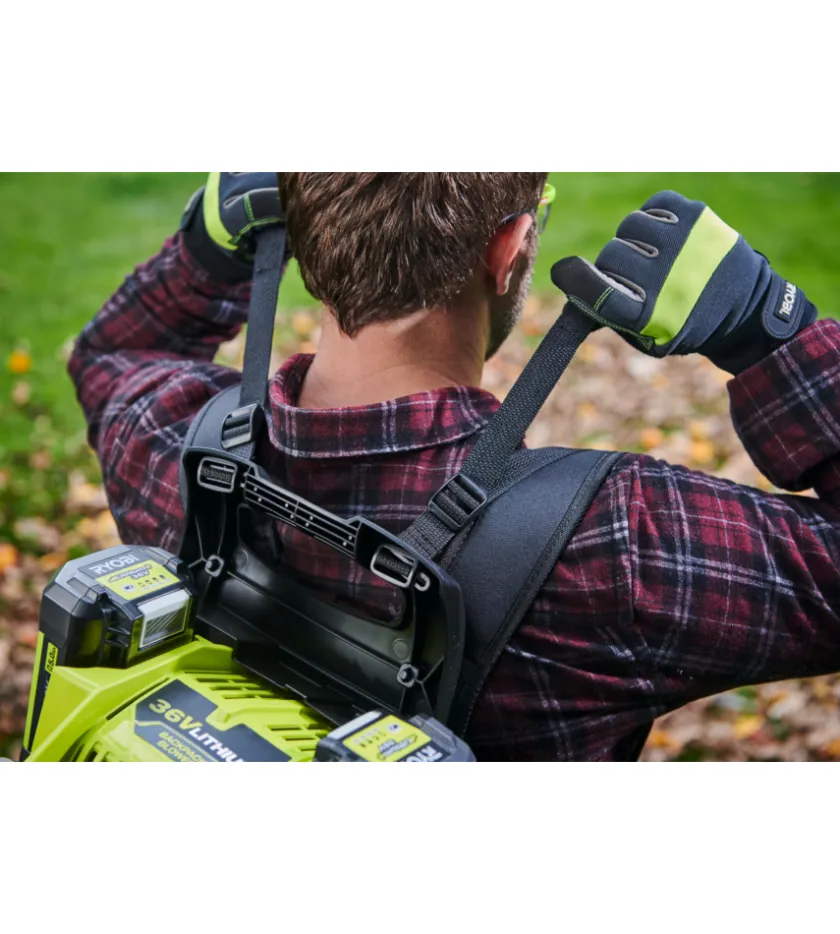 Outlet Giardino-Outlet - usato per prova- soffiatore a zaino a batteria con motore brushless ryobi "ry36bpxa-0" solo corpo macchina 36v