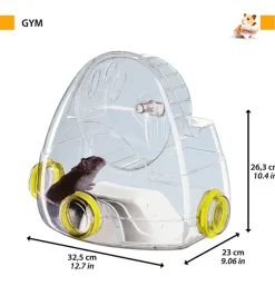 Ferplast Palestra modulo abitativo con ruota per criceti e piccoli roditori - 32,3x23x26,3 cm Hot