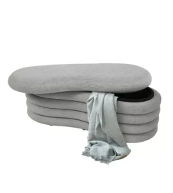 BellaHome Panca contenitore "goccia" grigio 106x43x42 cm Hot