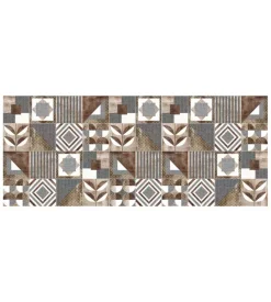 Passatoia in vinile "runner" fantasia "brown cementine", 120x50 cm Outlet
