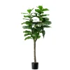 Pianta di ficus lyrata in polietilene con 60 foglie, 130 cm Sale