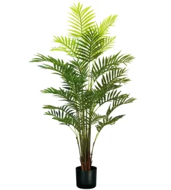 Fiori Artificiali-Pianta di palma areca in polietilene con 33 foglie, 160 cm