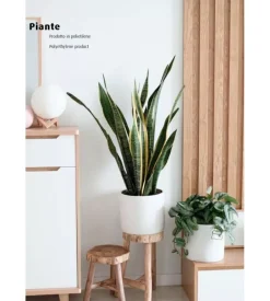 Fiori Artificiali-Pianta di sansevieria in polietilene con 21 foglie, 75 cm