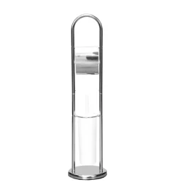 Decor Bagno Ceramiche E Accessori-Piantana con portascopino e portarotolo cromato h 81 cm