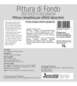 Tintometria-Pittura di fondo effetto decorativo max meyer colore bianco calibrato, 1 litro