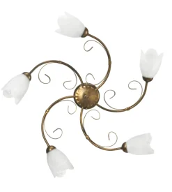 Onli Plafoniera 5 luci "odino" bronzo e14 New