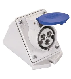 Poly Pool - presa inclinata da parete 16 a 2p+t ip44 blu Online