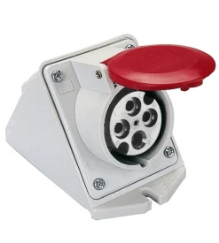 Poly Pool - presa inclinata da parete 16 a 3p+t ip44 rossa Sale