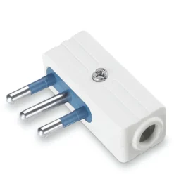 Poly Pool - spina "salvaspazio" 10 a 2p+t uscita cavo a 90° bianca Outlet