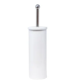 Decor Bagno Ceramiche E Accessori-Porta scopino in acciaio inossidabile bianco