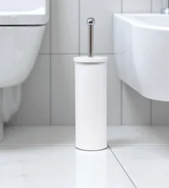Decor Bagno Ceramiche E Accessori-Porta scopino in acciaio inossidabile bianco
