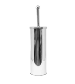 Decor Bagno Porta scopino in plastica e acciaio inossidabile cromato, diametro 9 cm e altezza 26,7-39,5 cm. New