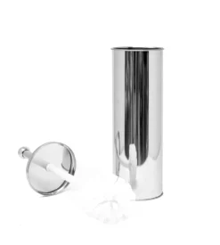 Decor Bagno Porta scopino in plastica e acciaio inossidabile cromato, diametro 9 cm e altezza 26,7-39,5 cm. New